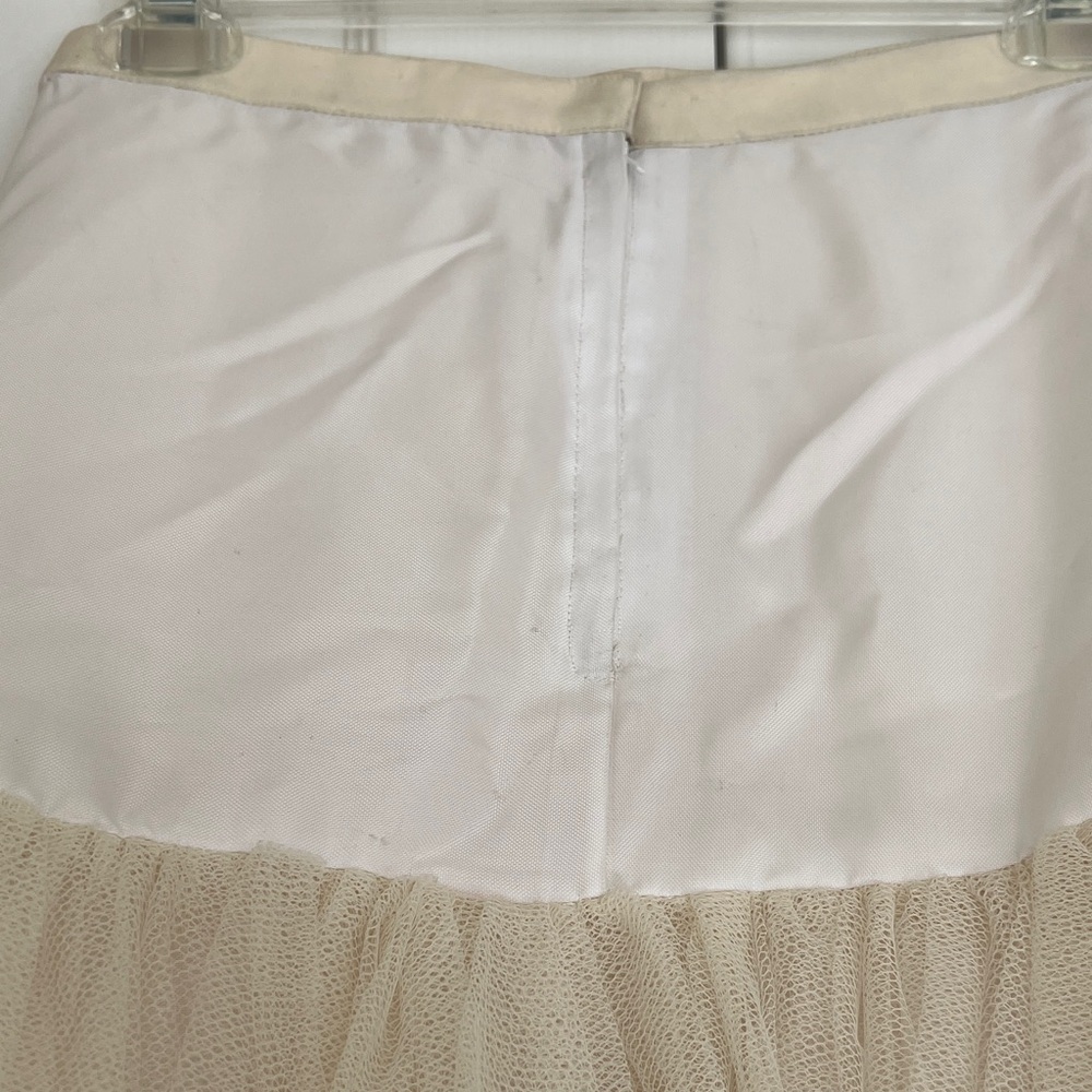 Vintage Elegant Cream A-Line layered Tulle petticoat Full Skirt waist 26" - Picture 17 of 17